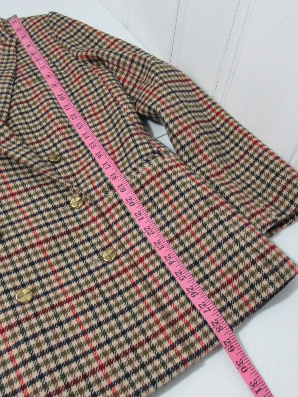 Tuckernuck Diana Wool Blend Blazer in Autumn Check Size Large